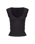 PINKO Black Nylon T-Shirt