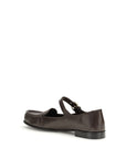Miu Miu Brown Calf Leather Bos Taurus Slip-On Loafers