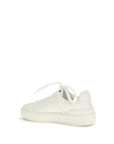 Balmain White Calf Leather Bos Taurus Low Top Sneakers
