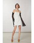 Patrizia Pepe Silver Nylon Cocktail Dress
