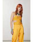 Patrizia Pepe Orange Viscose Tank Tops
