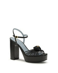 Valentino Garavani Black Goatskin Platform Sandals