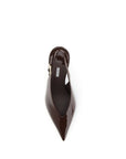 LE SILLA Brown Calf Leather Bos Taurus High Heel Pumps
