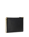 PINKO Black Calf Leather Bos Taurus Shoulder Bag