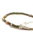 Guess Green Textile Necklace