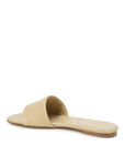 Bottega Veneta Beige Lamb Leather Flat Sandals