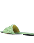 Bottega Veneta Bicolor Calfskin Flat Sandals