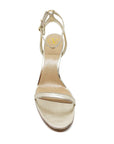 Valentino Garavani Gold Leather Stiletto Heel Sandals