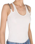 Stella McCartney White Cotton Tank Tops