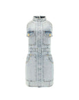 Balmain Blue Cotton Casual Dress