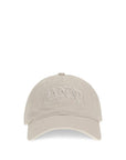 Ganni Beige Cotton Cap (Baseball Hat)