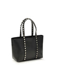 Valentino Garavani Black Calf Leather Bos Taurus Shoulder Bag