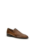 Miu Miu Brown Calf Leather Bos Taurus Slip-On Loafers