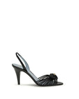 Valentino Garavani Black Goatskin Stiletto Heel Sandals