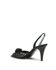 Valentino Garavani Black Goatskin Stiletto Heel Sandals
