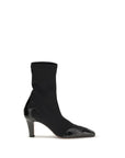 Paris Texas Black Calf Leather Bos Taurus Ankle Boots