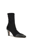 Paris Texas Black Calf Leather Bos Taurus Ankle Boots