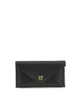 PINKO Black Calf Leather Bos Taurus Clutch Bag