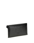 PINKO Black Calf Leather Bos Taurus Clutch Bag