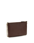 PINKO Bordeaux Calf Leather Bos Taurus Shoulder Bag