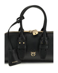 PINKO Black Calf Leather Bos Taurus Handbag