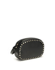 Valentino Garavani Black Calf Leather Bos Taurus Shoulder Bag