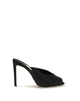 Jimmy Choo Black Calf Leather Bos Taurus Stiletto Heel Sandals