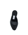 Jimmy Choo Black Calf Leather Bos Taurus Stiletto Heel Sandals