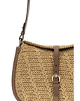 Etro Beige Raffia Shoulder Bag