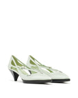 Prada Bicolor Silk High Heel Pumps