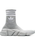 BALENCIAGA X ADIDAS Gray Nylon Athletic Sneakers