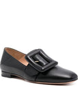 Bally Black Calfskin Slip-On Loafers