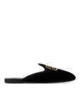 Miu Miu Black Calfskin Mules
