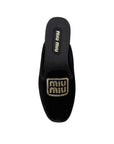 Miu Miu Black Calfskin Mules