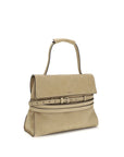 Moschino Beige Calf Leather Bos Taurus Handbag