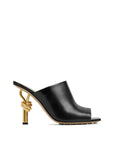Bottega Veneta Black Lamb Leather Mules