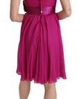 Dolce & Gabbana Fuchsia Pink Bow Silk Sleeveless Dress