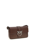 PINKO Brown Leather Shoulder Bag