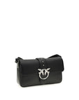 PINKO Black Leather Shoulder Bag
