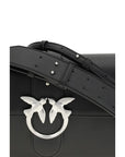 PINKO Black Leather Shoulder Bag
