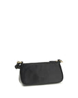 PINKO Black Calf Leather Bos Taurus Shoulder Bag