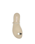 Casadei Gold Calf Leather Bos Taurus Flat Sandals