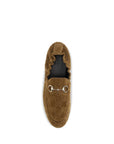 Gucci Brown Calf Leather Bos Taurus Slip-On Loafers