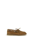 PINKO Brown Calf Leather Bos Taurus Slip-On Loafers