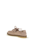 PINKO Beige Calf Leather Bos Taurus Slip-On Loafers