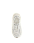 PINKO White Calf Leather Bos Taurus Chunky Sneakers