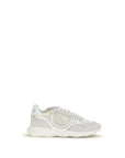 PINKO White Calf Leather Bos Taurus Athletic Sneakers