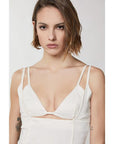 Patrizia Pepe White Flax Casual Dress