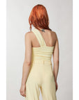 Patrizia Pepe Yellow Acetate Tank Tops
