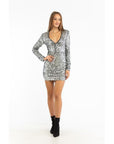 Patrizia Pepe Silver Polyester Cocktail Dress